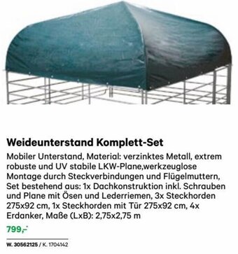 Lagerhaus Weideunterstand Komplett-Set Angebot