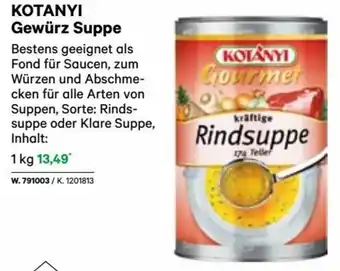 Lagerhaus KOTANYI Gewürz Suppe 1 kg Angebot