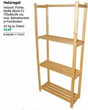 Lagerhaus Holzregal 40 kg Angebot