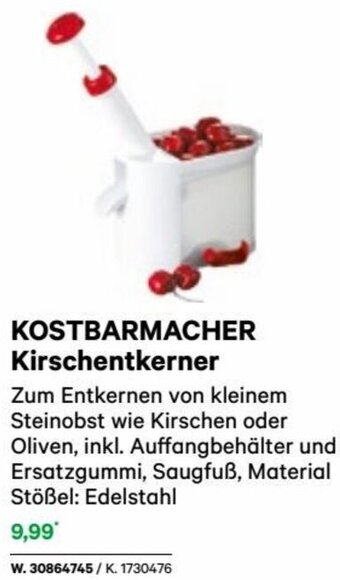 Lagerhaus KOSTBARMACHER Kirschentkerner Angebot