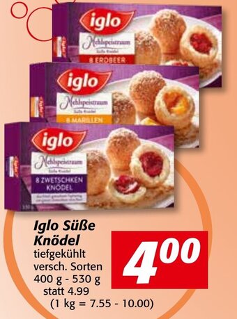 Strasser Markt Iglo Süße Knödel 400-530 g Angebot