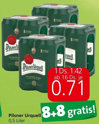 Spar Pilsner Urquell 0,5 Liter Angebot