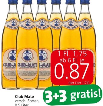 Spar Club Mate versch. Sorten, 0,5 Liter Angebot