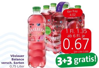 Spar Vöslauer Balance versch. Sorten 0,75 Liter Angebot