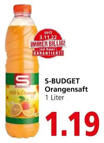Spar S-BUDGET Orangensaft 1 Liter Angebot