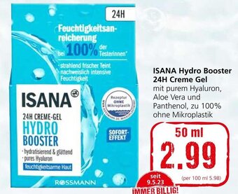 Spar ISANA Hydro Booster 24H Creme Gel 50 ml Angebot