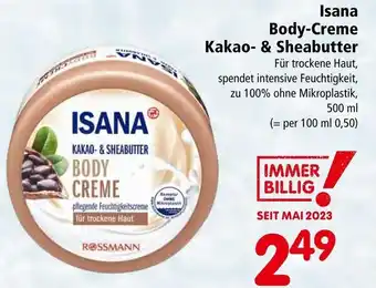 Interspar Isana Body-Creme Kakao- & Sheabutter 500 ml Angebot