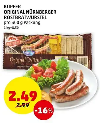 PENNY Kupfer Original Nürnberger Rostbratwürstel 300 g Angebot