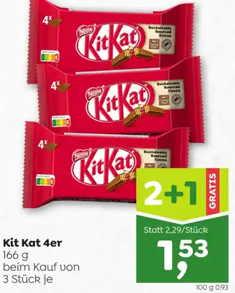 ADEG Kit Kat 4er 166 g beim Kauf von 3 Stück je Angebot