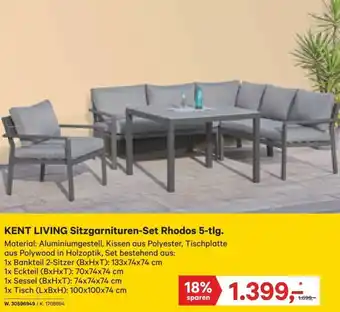 Lagerhaus KENT LIVING Sitzgarnituren-Set Rhodos 5-tlg. Angebot