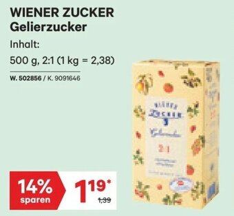 Lagerhaus WIENER ZUCKER Gelierzucker 500 g Angebot