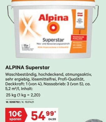 Lagerhaus ALPINA Superstar 25 kg Angebot