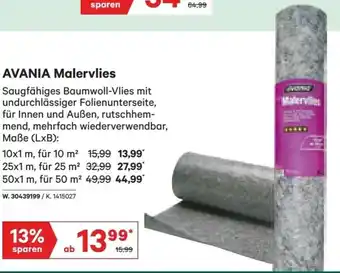 Lagerhaus AVANIA Malervlies 10x1m, für 10 m² Angebot