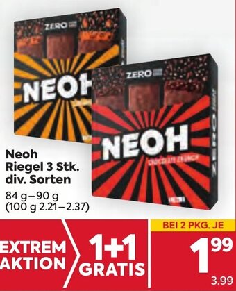Billa Neoh Riegel 3 Stk. div. Sorten 84 g-90 g Angebot
