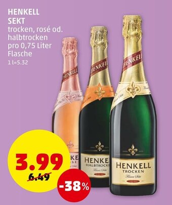 PENNY Henkell Sekt 0,75 Liter Angebot