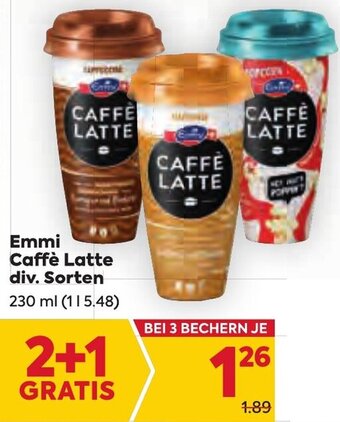 Billa Emmi Caffè Latte div. Sorten 230 ml Angebot
