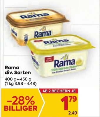 Billa Rama div. Sorten 400 g-450 g Angebot