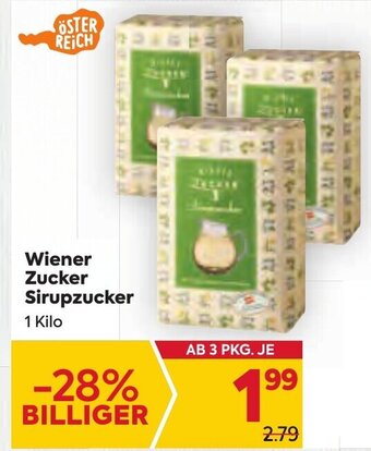 Billa Wiener Zucker Sirupzucker 1 Kilo Angebot
