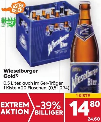 Billa Wieselburger Gold²) 0,5 Liter Angebot
