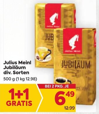 Billa Julius Meinl Jubiläum div. Sorten 500 g Angebot