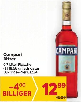 Billa Campari Bitter 0,7 Liter Flasche Angebot