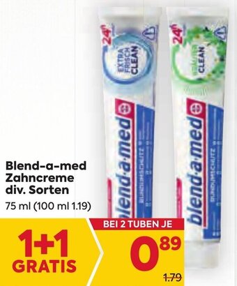 Billa Blend-a-med Zahncreme div. Sorten 75 ml Angebot