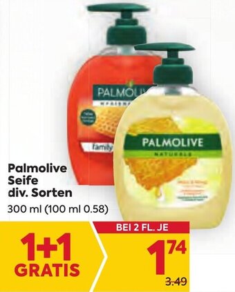 Billa Palmolive Seife div. Sorten 300 ml Angebot