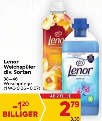 Billa Lenor Weichspüler div. Sorten 38-46 W Angebot