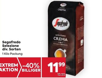 Billa Segafredo Selezione div. Sorten 1 Kilo Packung Angebot