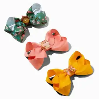 Claire's Claire's club woodland glitter loopy bow hair clips - 3 pack Angebot