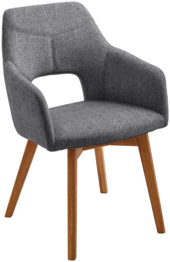 XXXLutz Armlehnstuhl in holz, textil anthrazit, eichefarben Angebot