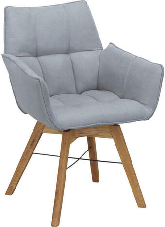 XXXLutz Armlehnstuhl in holz, textil hellgrau, wildeiche Angebot