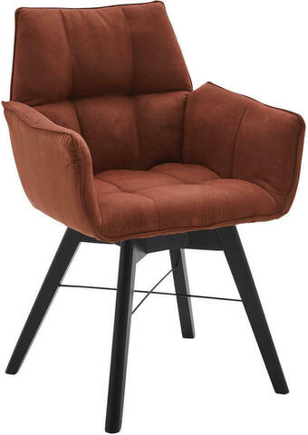 XXXLutz Armlehnstuhl in holz, textil schwarz, rostfarben Angebot