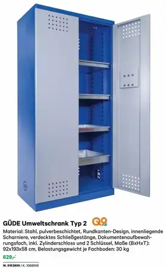Lagerhaus GÜDE Umweltschrank Typ 2 Q9 Angebot