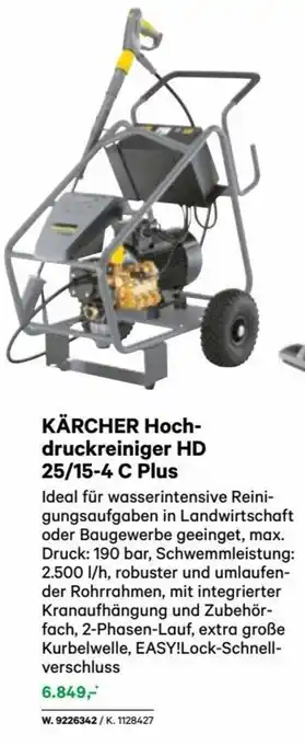 Lagerhaus KÄRCHER Hoch-druckreiniger HD 25/15-4 C Plus Angebot