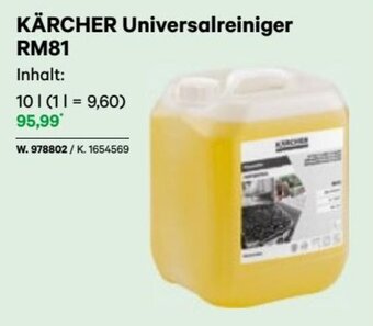 Lagerhaus KÄRCHER Universalreiniger RM81 10 l Angebot