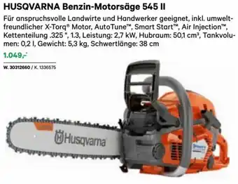 Lagerhaus HUSQVARNA Benzin-Motorsäge 545 II Angebot
