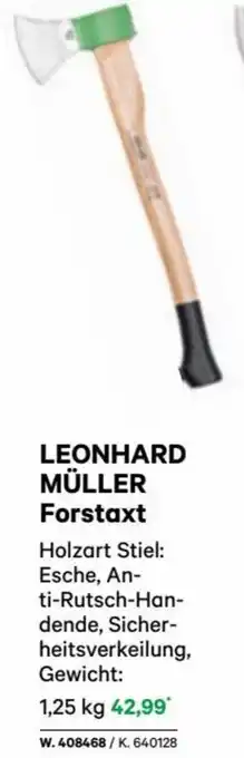 Lagerhaus LEONHARD MÜLLER Forstaxt 1,25 kg Angebot
