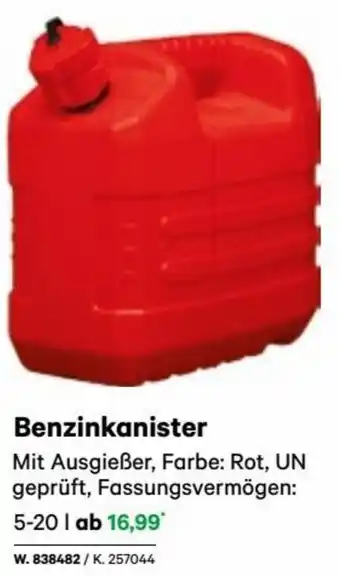 Lagerhaus Benzinkanister 5-20 l Angebot