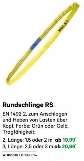 Lagerhaus Rundschlinge RS 2, Länge: 1,5 oder 2 m Angebot