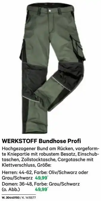 Lagerhaus WERKSTOFF Bundhose Profi Herren:44-62, Damen: 36-48 Angebot