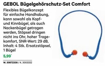 Lagerhaus GEBOL Bügelgehörschutz-Set Comfort Angebot