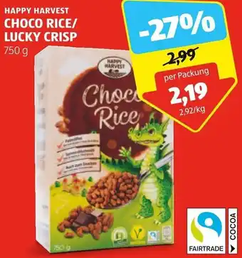 Hofer HAPPY HARVEST CHOCO RICE/ LUCKY CRISP 750 g Angebot