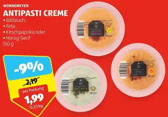 Hofer WONNEMEYER ANTIPASTI CREME 150 g Angebot