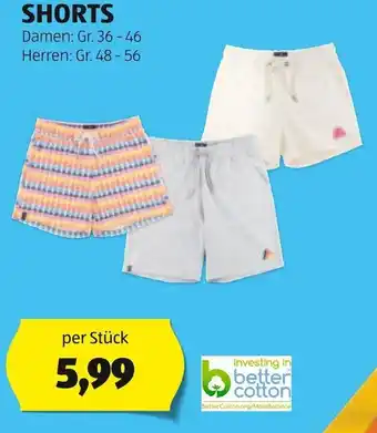 Hofer SHORTS Damen: Gr. 36-46 Herren: Gr. 48-56 per Stück Angebot