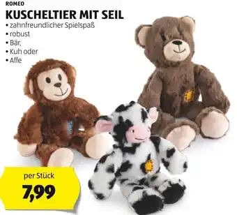 Hofer ROMEO KUSCHELTIER MIT SEIL per Stück Angebot