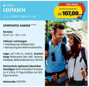 Hofer TIROL LEUTASCH 2, 3, 4 ODER 7 NÄCHTE, HP Angebot