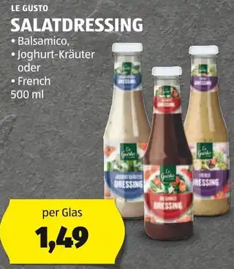 Hofer LE GUSTO SALATDRESSING 500 ml Angebot