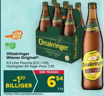 Billa Ottakringer Wiener Original²) 0,5 Liter Flasche Angebot