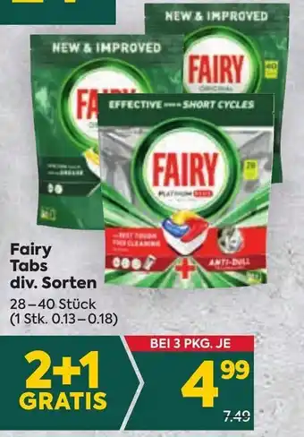 Billa Fairy Tabs div. Sorten 28-40 Stk. Angebot